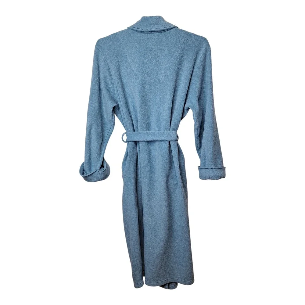 Genuine Sonoma Jean Co Women's XL Faux Fur Plush Bathrobe House Coat Blue Belted
